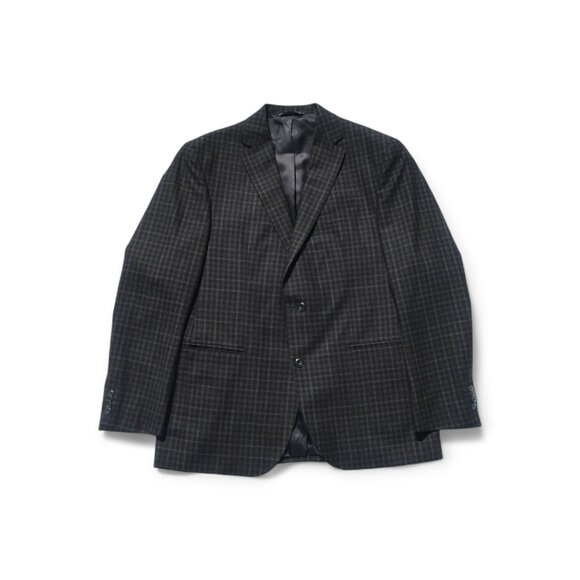 Jack Victor Exclusive Collection: Navy/Brown Plaid Conway Sport Jacket - Picture 1 of 11